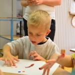 Finger Painting Day in the kindergarten