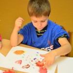Finger Painting Day in the kindergarten