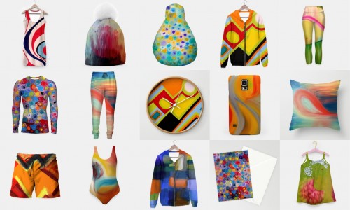 NEW! My paintings already on clothes and consumer products!